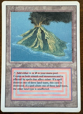 MTG Magic the Gathering Volcanic Island Revised Edition Dual Land