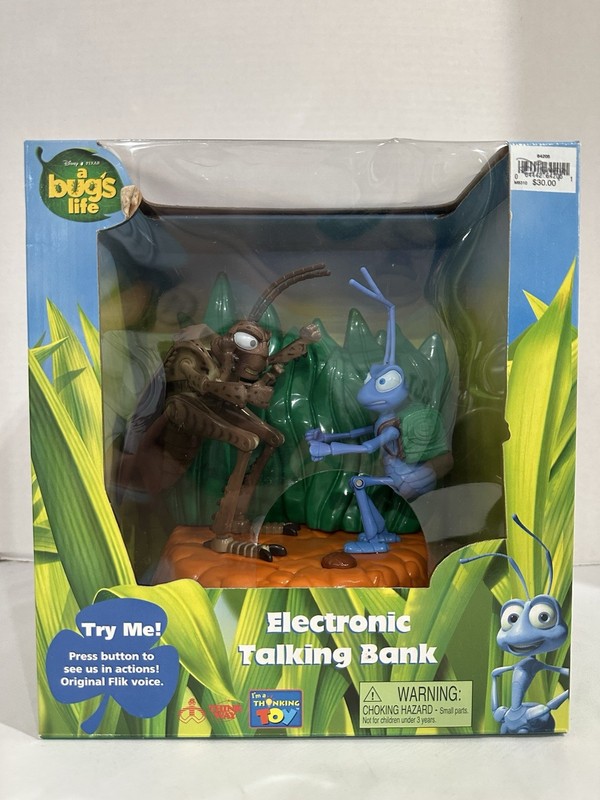 VTG NIB A Bug’s Life Electronic Talking Bank Hopper & Flik Combat Action Pixar