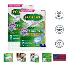 3 Minute Antibacterial Dental Appliance Cleanser Tablets - 90 Count, 2 Pack