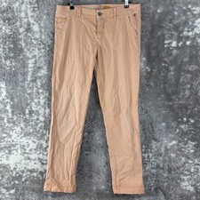 Pilcro Size 29 Hyphen Minimalist Straight Leg Pants Button Zip Flat Front Peach