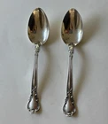 Vintage Gorham Chantilly Sterling Silver Oval Soup Dessert Spoons (Pair)