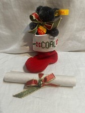 Steiff "Coal" 650833 with certificate scroll