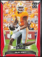2023 Leaf Draft Red Jalin Hyatt #53 Tennessee Volunteers