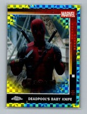 2025 Topps Chrome Deadpool Deadpool's Baby Knife Yellow & Blue X-Fractor 05/15