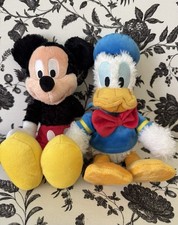 Disney Parks Mickey Mouse Donald Duck Plush Set Authentic Toy Disneyland WDW 11"