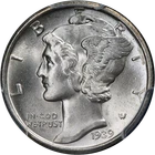 1939-D Mercury Dime PCGS MS65 FB Superb Eye Appeal Strong Strike