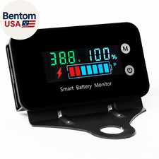 IPX7 Waterproof Battery Monitor with Bracket 7-100V,12V 24V 36V 48V 60V 72V Digi
