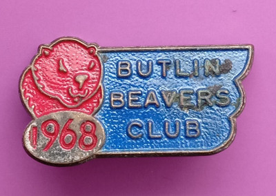 Butlin's Beavers Club 1968 Emaille Anstecknadel Anstecker.   EB4-3