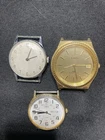 Lot 3 Vintage Timex Watches Parts Repair Mixed Styles Date Quartz Mechanical