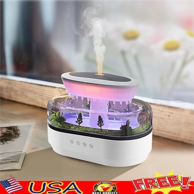 Rain Cloud Humidifier Ultrasonic Aromatherapy LED Light Auto Shut Off 250ml New