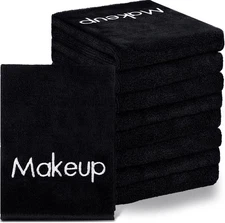 20 Pack Makeup Towels Black Makeup Washcloths for Face Microfiber Remover Cloth