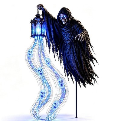 Halloween Grim Reaper Animated Garden Light, Solar Outdoor Decorations