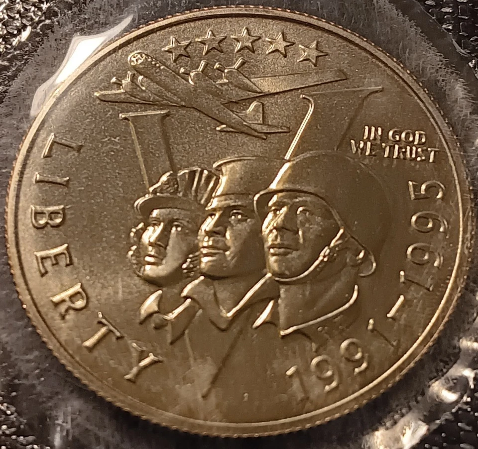 1993-P  WORLD WAR II  50th Anniversary Commem 50¢, Clad UNC, in OGP w/CoA. - Image 3 of 4