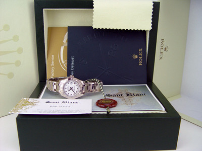 ROLEX - Ladies 18kt White Gold Masterpiece - White Roman Dial - 80319 SANT BLANC