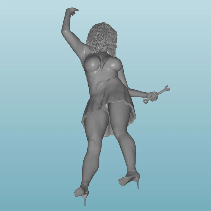 Unpainted resin Figure Woman Girl holding the hood 1/18 1/24 1/32 1/43 D133 - Image 4 of 4