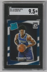 2017-18 NBA Optic De'Aaron Fox Rated Rookie SGC 9.5