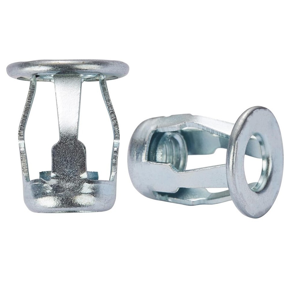 Fixed Installation Expansion Nut Silver Finish Fixed Installation