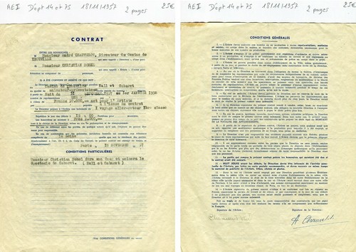 Dépt 14 & 75 - Casino de Trouville - Contrat d'un Artiste du 18/11/1957 - 第 1/1 張圖片