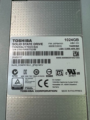 PURE STORAGE 83-0040-04 SAS TOSHIBA THNSNJ1T02CSX 1024GB 6Gbps SATA 2.5" SSD - Picture 6 of 17