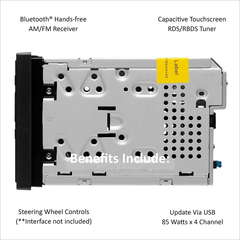 Planet Audio P70CPA-C Car 2-DIN Bluetooth 7" Touchscreen Monitor Receiver Camera - Image 3 of 4