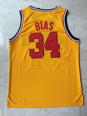 Retro Vintage Len Bias 34 Maryland College Basketball Jersey