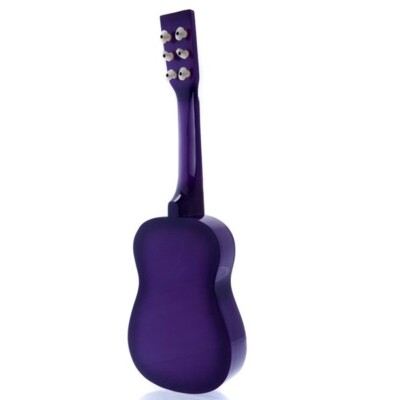 Acoustic Purple Guitar Wood Beginner Small Toy Gift Learning Music