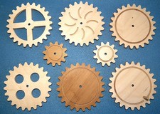 Holz Zahnräder Holzzahnrad Holzscheibe Sperrholz 9 mm Spiel Zahnrad Steampunk