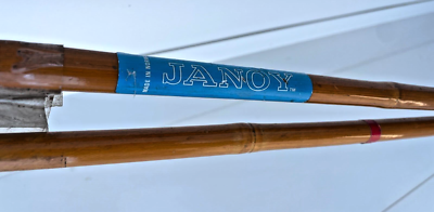 classic cross country poles straps Vintage Janoy Bamboo Wood Cross Country SKI POLES Leather Straps Made in  Norway