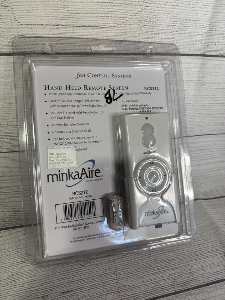 Minka Aire RCS212 Ceiling Fan Handheld AireControl Remote Control ~ White - Image 4 of 4