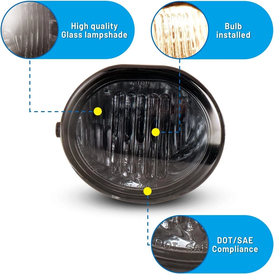2x luces antiniebla ahumadas para Toyota Matrix Pontiac Vibe 2003-2008 luces de parachoques delanteras Foto 2 de 4