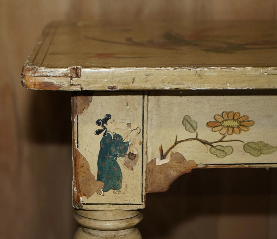 IMPORTANT ANTIQUE GEORGIAN CHINOISERIE CIRCA 1800 CHINESE REFECTORY DINING TABLE - Image 4 of 4