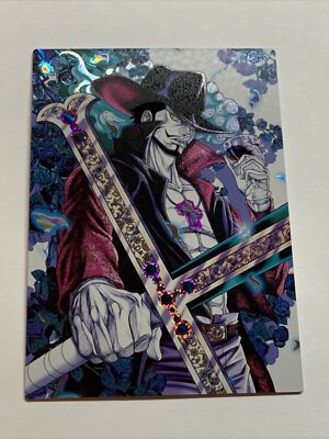 Dracule Mihawk One Piece Pirate Husbando Sexy ACG Waifu Card Holo Anime Doujin