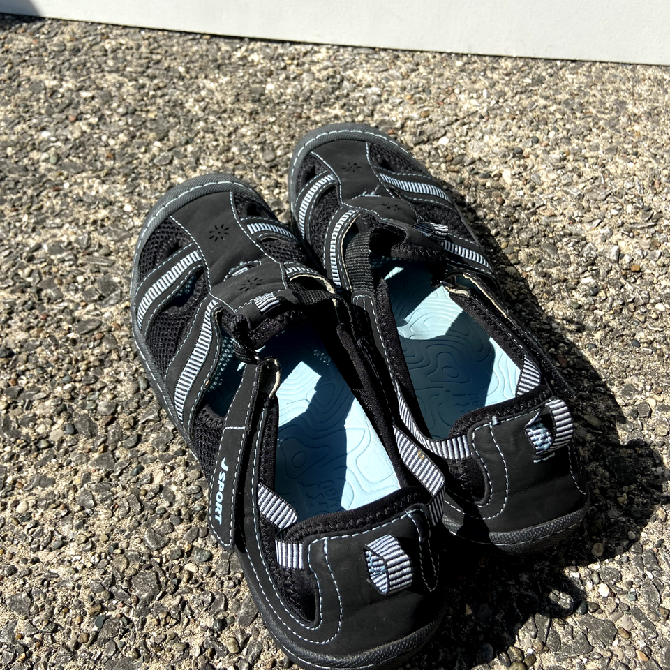 JSport Jambu Regatta Flat Sandal Black Womens Size 9.5 Water Shoes Hiking Sandal eBay