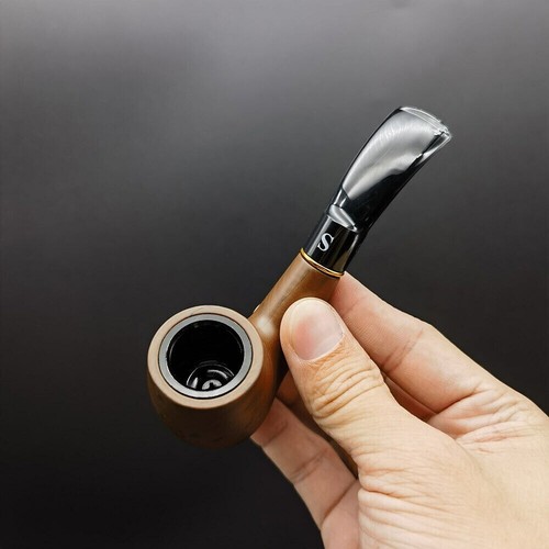 4.5" Rosewood Smoking Bong Mini Small Hand Pipe Portable Smoke Pipes + Box Gift - Picture 13 of 15