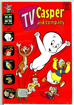 TV Casper & Co #2 (Harvey) 11/63, 25¢ cv price, 68 pgs, Baby Huey, Audrey (VFN)