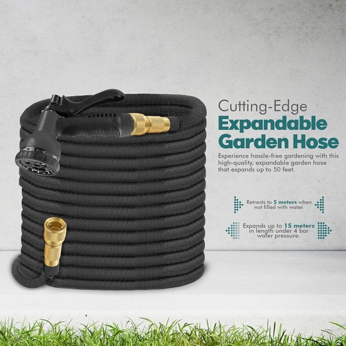 iDeer Life Expandable Garden Hose, 10 Spray Nozzle Hose, Up to 30M - Black - Picture 9 of 40
