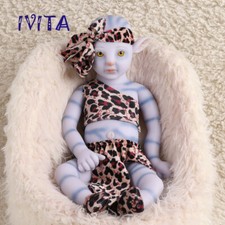 IVITA 17'' Avatar Floppy Silicone Reborn Baby Silicone Boy Fairy Silicone Doll