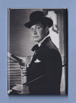 BAT MASTERSON TV SHOW *2X3 FRIDGE MAGNET* MARSHAL GAMBLER WESTERN DANDY WEST NBC