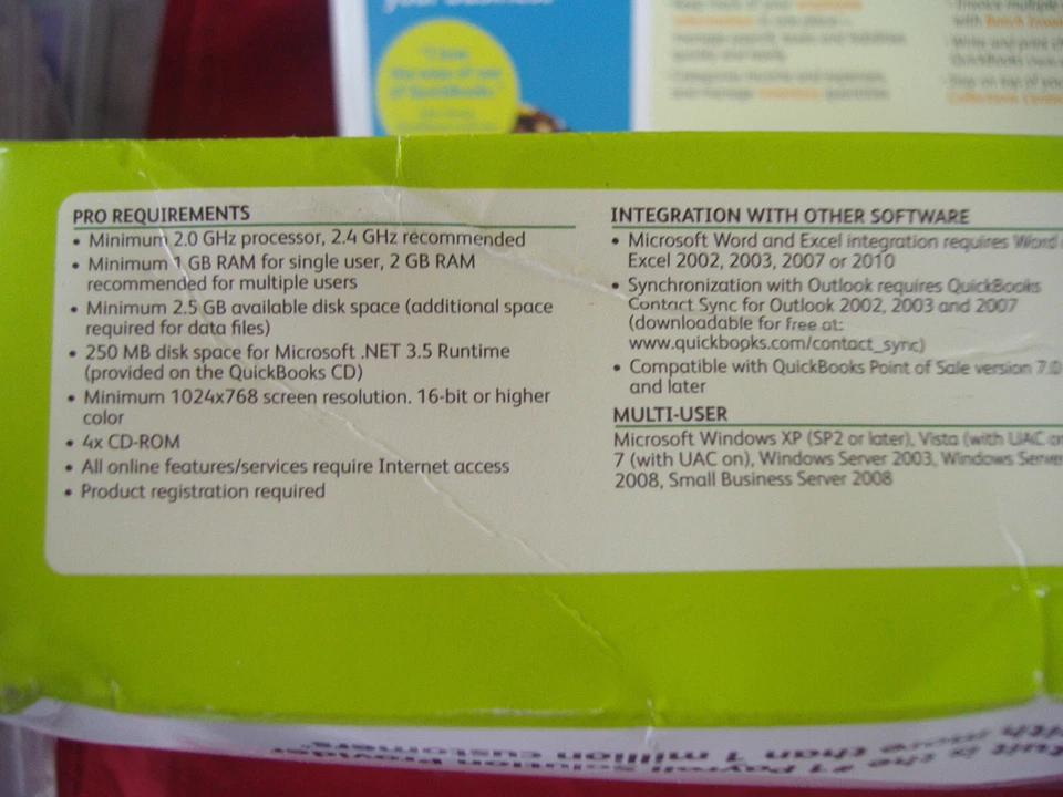 INTUIT QUICKBOOKS PRO 2011 FOR WINDOWS FULL RETAIL USA VERSION= NEW SEALED BOX= - Image 2 of 4