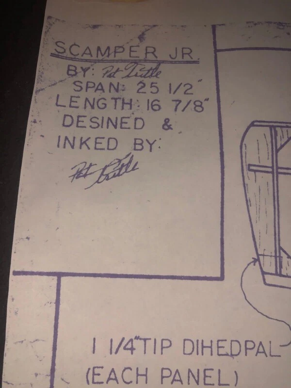 Scamper Jr Airplane Plans Blueprint  - Image 2 of 4