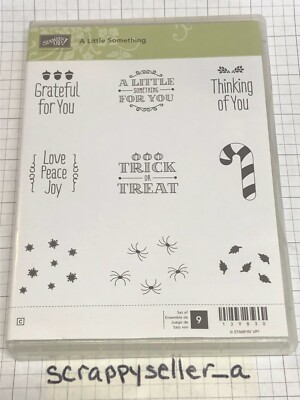 Stampin Up Cling Stamp Set A LITTLE SOMETHING ...... VERY RARE GENTLY ...