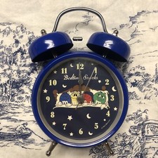 M&M&rsquo;S Blue Alarm Clock With Double Bell Steel "Bedtime Snacks&rdquo; Battery Operated