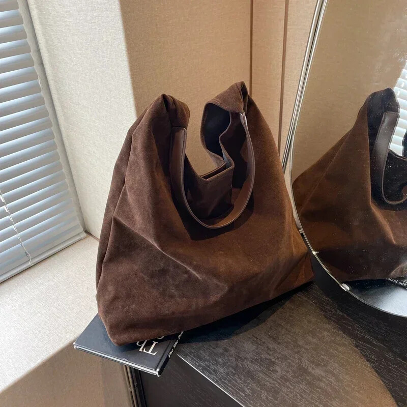 Autumn/Winter Women's Bag Suede Shoulder Bag Casual Commuter Bag