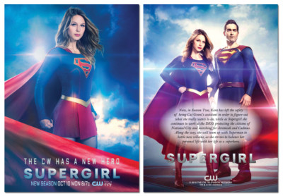 Supergirl Season 2 Cw Show Promo Card 1 Superman Ebay