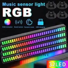 Wireless 32LED Sound Activated RGB Light Bar Rechargeable Voice controlled Light