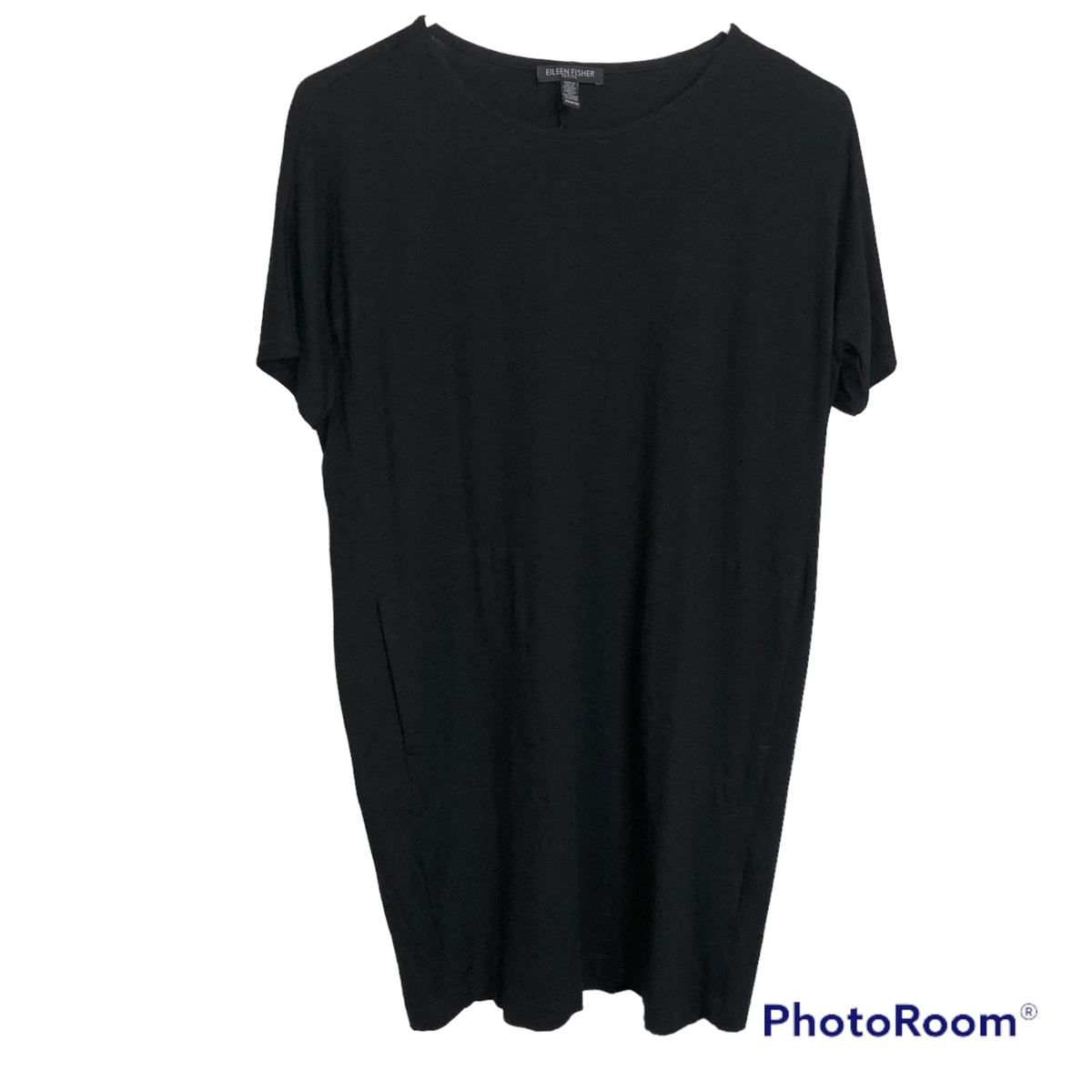 eileen fisher viscose jersey crew neck dress Easy Fit Black Size PP Nazakat Suits