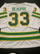 North Stars Don Beaupre signed jersey W/COA