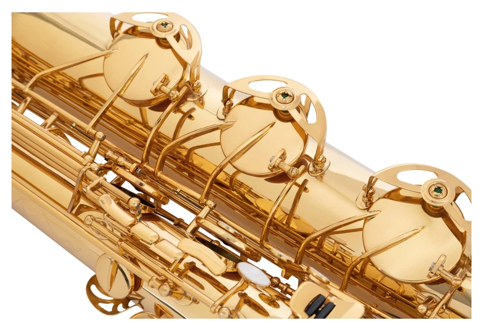 Saxophone Baryton Saxo Laiton Basse Mi Accorder Compris L'embout Coffre le gant - Photo 3/4