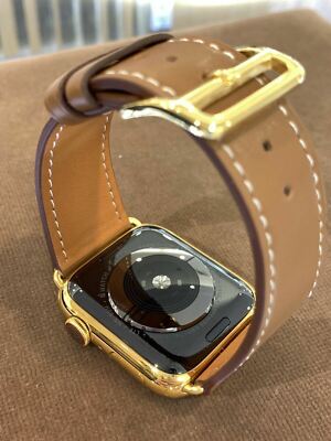 CUSTOM 24K Gold Plated 44mm Apple Watch Series 6 Stainless Steel