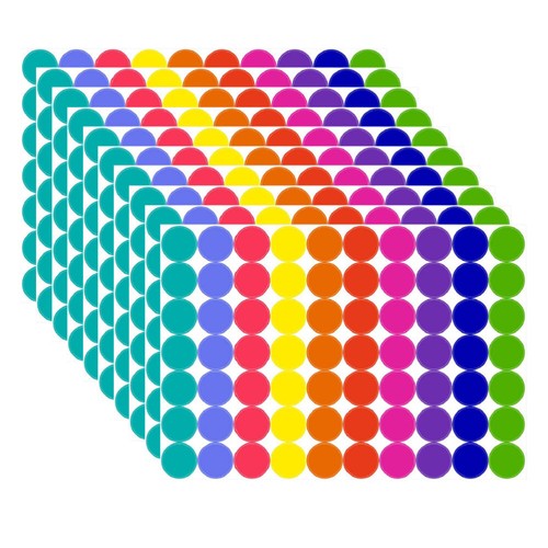 10/40 Fogli Cerchio Rotondo Dot Adesivi Studente Codifica Etichette Puzzle Adesivo FAI DA TE Ptura Bambini Artigianato Giocattoli Regali 9 Formato 16 Colori - Foto 11